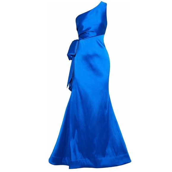 Sachin & Babi One Shoulder Bow Gown - Picture 3 of 8